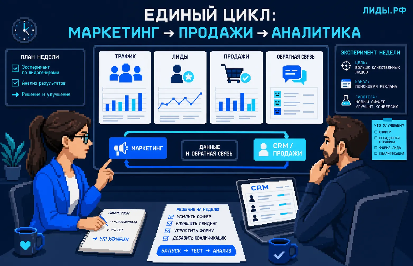 Единый цикл маркетинга, продаж и аналитики
