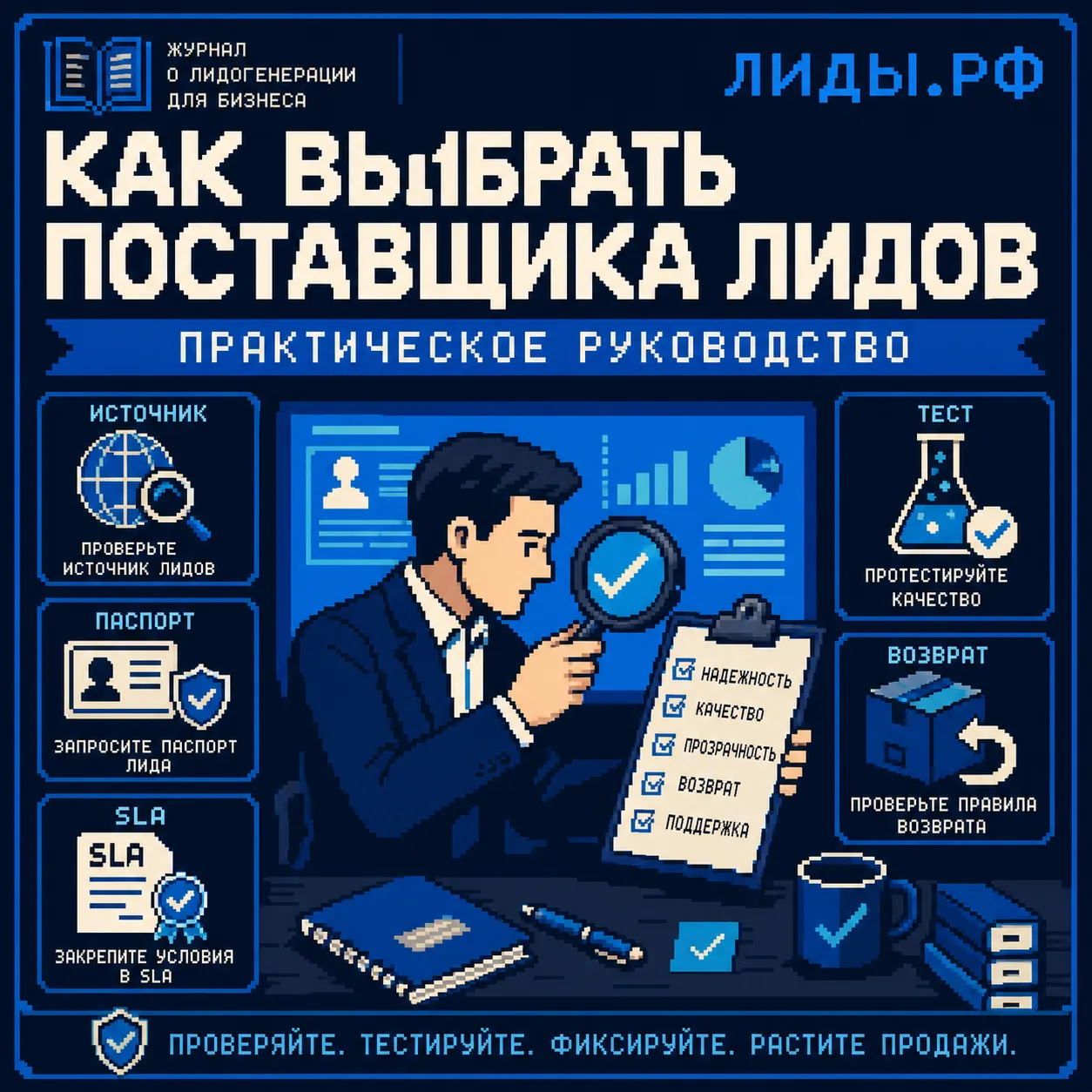 Как выбрать поставщика лидов: проверка до первой оплаты — обложка
