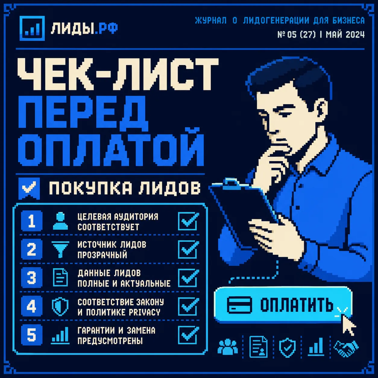 Покупка лидов: чек-лист перед оплатой и запуском — обложка