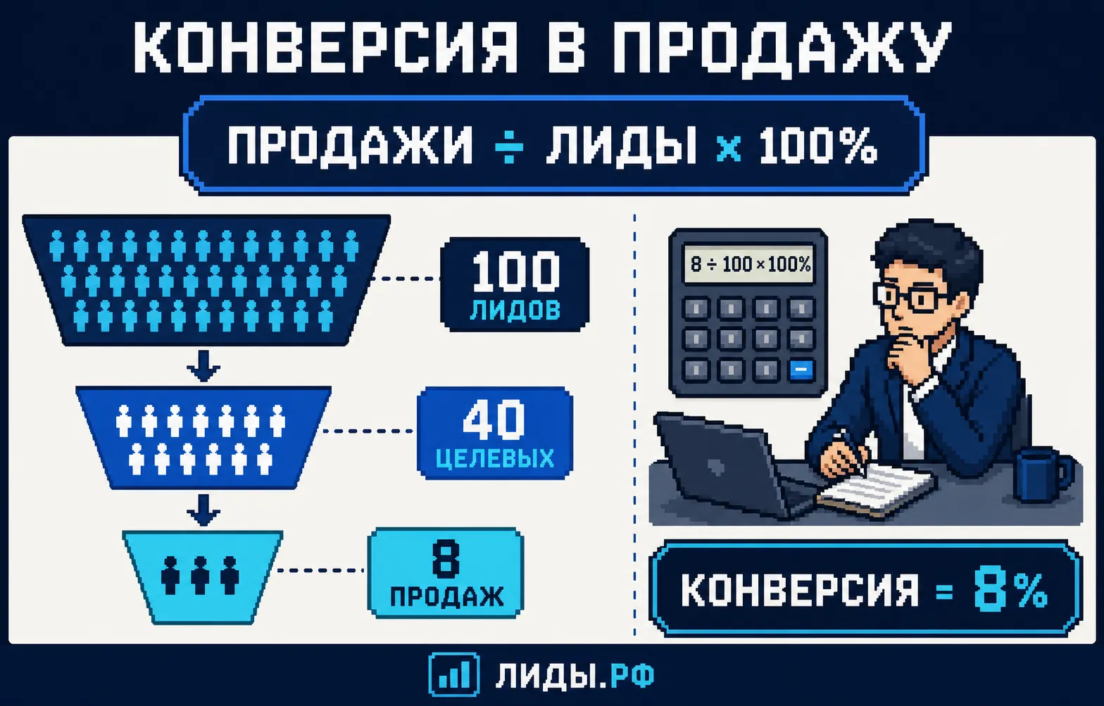 Формула конверсии лидов в продажи