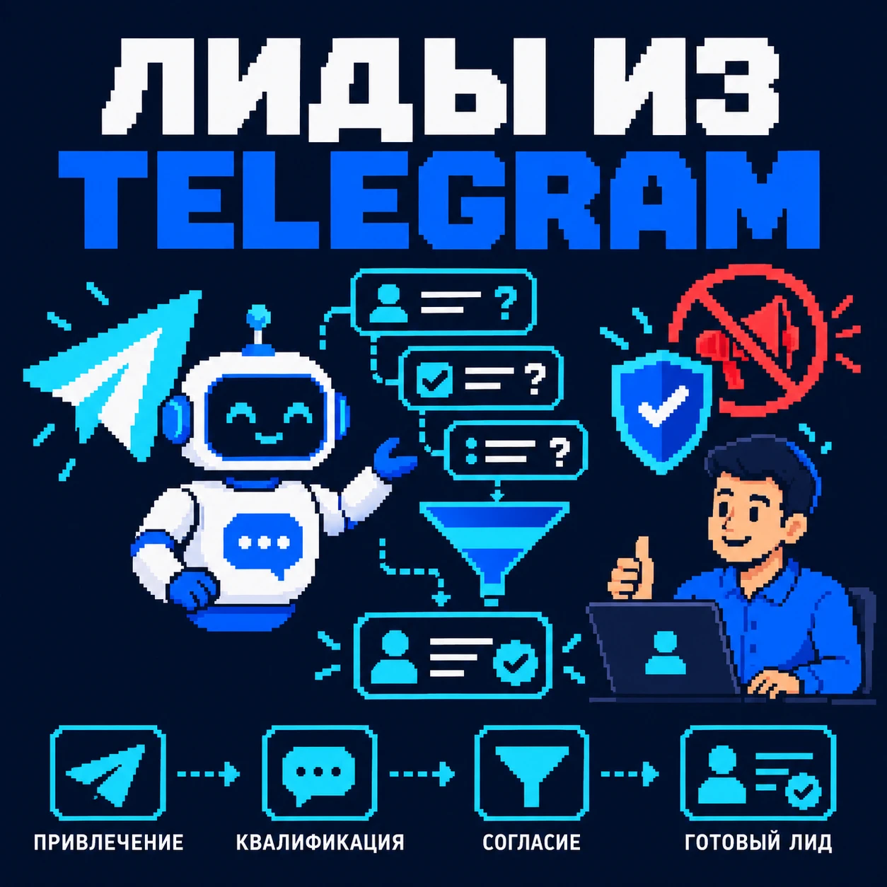 Лидогенерация в Telegram: как собирать заявки без спама — обложка
