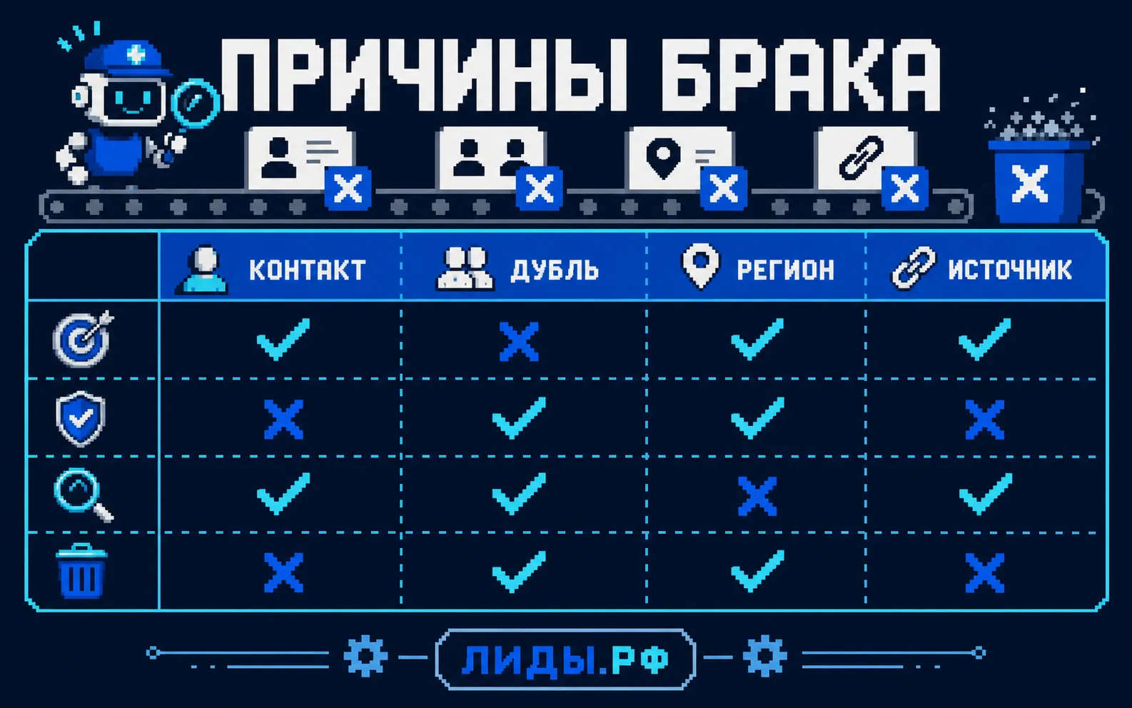 некачественные лиды: основные факторы и схема